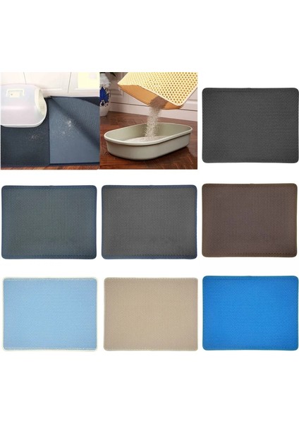 Gri 45X60CM Pet Kedi Kumu Matı Tuvalet Su Geçirmez Çift Katmanlı Kedi Kumu Kumu Matı Eva Katlanabilir Evcil Hayvan Halı Yatak Pedleri Kediler Için Evcil Hayvan Malzemeleri (Yurt Dışından) fiyatları