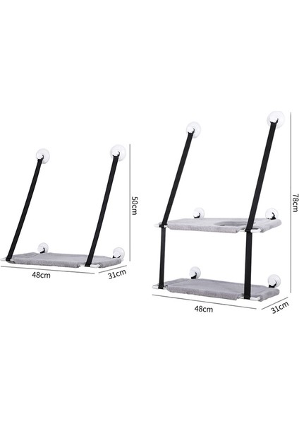 Çift Katmanlı 1 Çift Katmanlı Pet Asılı Yataklar Kediler Raflar Rulman 20 kg Kedi Güneşli Pencere Koltuğu Dağı Pet Kedi Uyku Hamak Kedi Yatağı Aksesuarları (Yurt Dışından) fırsatları