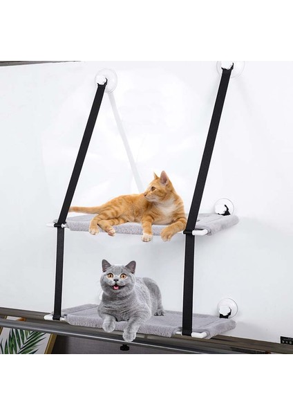 Tek Katmanlı Çift Katmanlı Pet Asılı Yataklar Kediler Raflar Rulman 20 kg Kedi Güneşli Pencere Koltuğu Dağı Pet Kedi Uyku Hamak Kedi Yatak Aksesuarları (Yurt Dışından) fiyatları