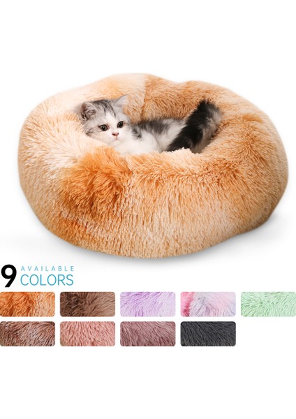 03 Açık Mor Xxl 80 cm Donut Köpek Yatağı Sıcak Yumuşak Uzun Peluş Evcil Hayvan Yastığı Samll Büyük Köpek Evi Kedi Yatağı Yıkanabilir Köpek Kulübesi Kanepe Köpekler Malzemeleri (Yurt Dışından) fiyatları