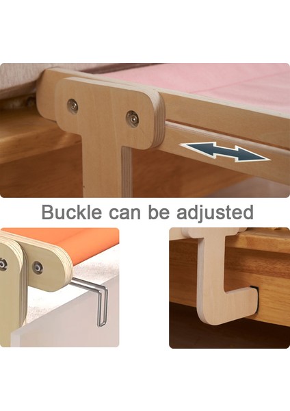 C-03-Pembe Mat Pencere Yan Kedi Asılı Yatak Balkon Penceresi Kedi Hamak Masif Ahşap Kedi Asmak Yatak Pencere Çerçevesi Kediler Asılı Yuva Rulman 40 kg (Yurt Dışından)