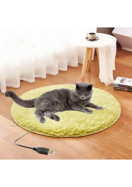 Mavi Pet Isıtma Peluş Ped 40 cm USB Elektrikli Mat Sabit Sıcaklık Pet Yatak Battaniyesi Köpek Isıtıcı Taşınabilir Kedi Kış Uyku Yastık (Yurt Dışından) fiyatları