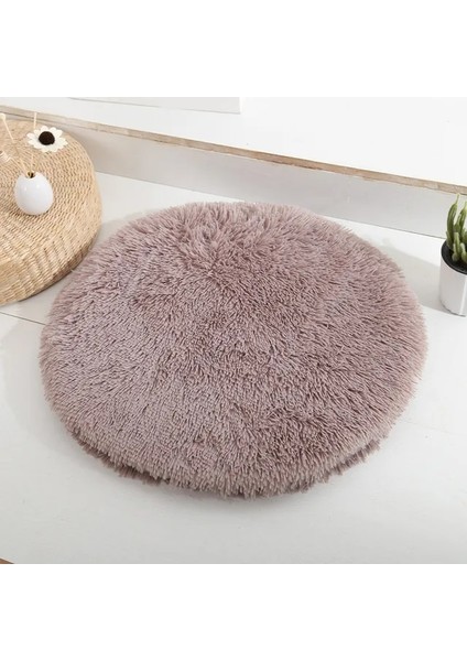 Kahverengi S Çapı 37 cm Peluş Kedi Yatak Paspasları Yuvarlak Pet Yatak Kediler Için Küçük Köpekler Yumuşak Polar Pet Uyku Mat Yavru Köpek Yuvası Evcil Hayvan Yastığı Kedi Aksesuarları (Yurt Dışından)