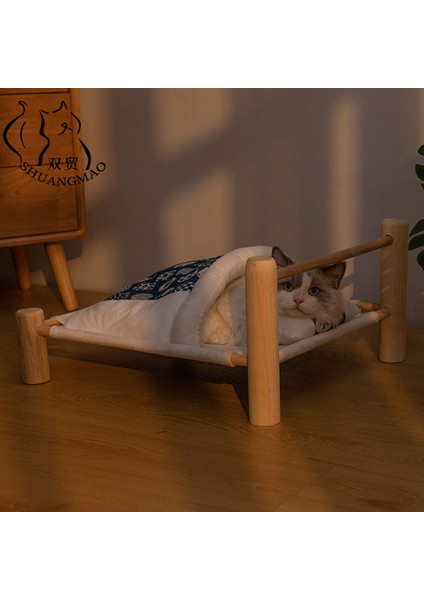 Kırmızı Shuangmao Pet Kedi Yatak Çıkarılabilir Uyku Tulumu Hamak Yatak Şezlong Ahşap Kediler Evi Kış Sıcak Evcil Hayvan Yatak Küçük Köpekler Kanepe Mat (Yurt Dışından) fiyatları