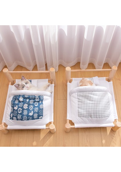 Kırmızı Shuangmao Pet Kedi Yatak Çıkarılabilir Uyku Tulumu Hamak Yatak Şezlong Ahşap Kediler Evi Kış Sıcak Evcil Hayvan Yatak Küçük Köpekler Kanepe Mat (Yurt Dışından) modelleri