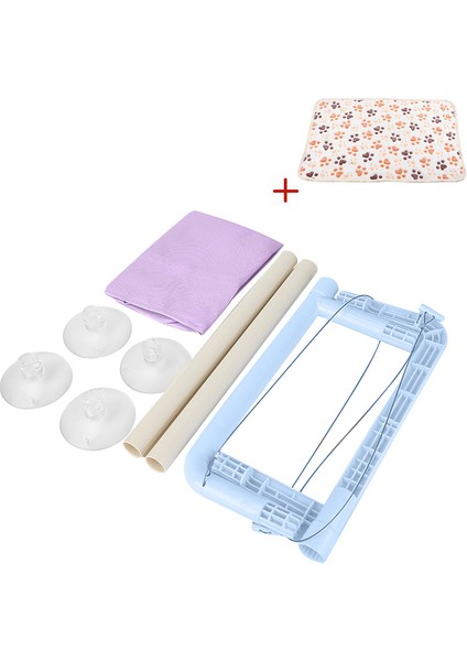 Mor Battaniye Asılı Kedi Yatağı Pet Kediler Hamak Hava Pet Yatak Evi Yavru Kedi Tırmanma Çerçevesi Güneşli Pencere Koltuğu Yuva Rulman 20 kg Kedi Aksesuarları (Yurt Dışından)
