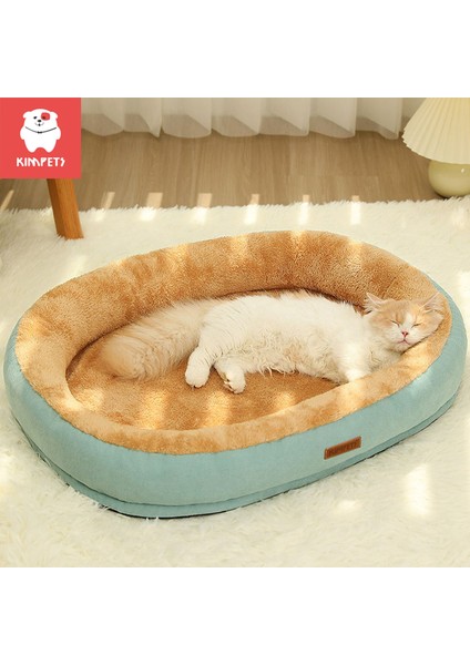 Gri L 60X45 cm Kimpets Kedi Yatak Köpek Pet Yatak Köpek Kulübesi Kaymaz Kış Sıcak Küçük Köpek Kulübesi Uyku Kaldırılmış Yıkanmış Yumuşak Köpek Yastık Kedi Malzemeleri (Yurt Dışından)