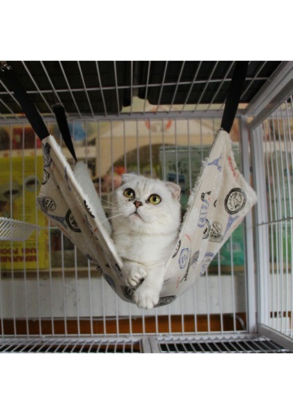 Kule M 35X35 cm Karikatür Sıcak Asılı Kedi Yatak Mat Yumuşak Kediler Hamak Kış Hamak Pet Yavru Kafes Yatakları Kapak Yastık Çift Taraflı Kullanım (Yurt Dışından)