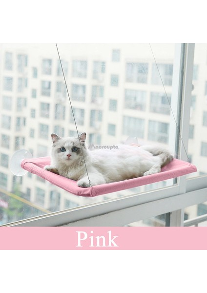 Pembe Asılı Kedi Yatak Pet Kedi Hamak Hava Kediler Yatak Evi Yavru Tırmanma Çerçeve Güneşli Pencere Koltuk Yuva Rulman 20 kg Evcil Hayvan Aksesuarları (Yurt Dışından)