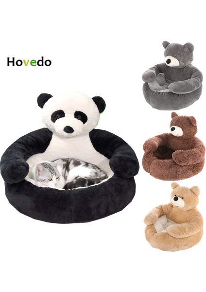 Gri S Süper Yumuşak Pet Yatak Kanepe Kış Sıcak Sevimli Ayı Kucaklama Kedi Uyku Mat Peluş Büyük Yavru Köpekler Yastık Rahat Sevimli Konfor Evcil Hayvan Malzemeleri (Yurt Dışından)
