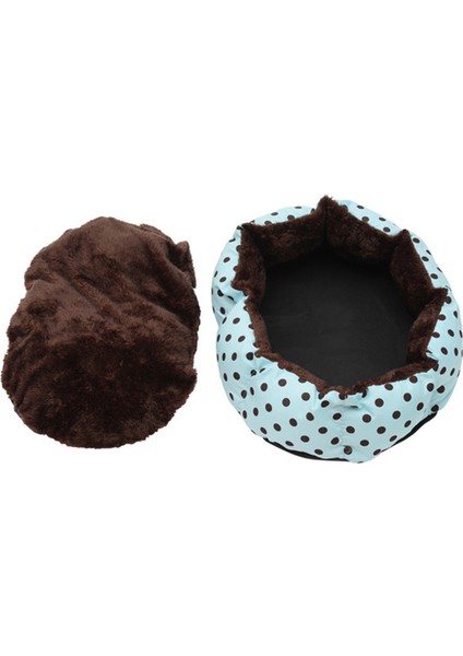 Mavi 53X43X10 Pet Yatak Sıcak Kış Yatağı Köpek Kedi Yatağı Yumuşak Yün Noktası Tasarım Çıkarılabilir Paspaslar ile Pet Yuva Sekizgen Şekil Köpek Kulübesi Kedi Köpek Çekyat (Yurt Dışından) modelleri