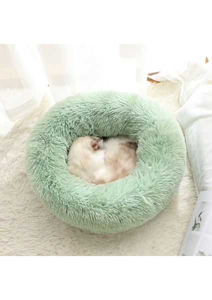 Turuncu 40CM Süper Yumuşak Kedi Yatağı Peluş Kış Sıcak Kedi Matı Küçük Köpek Yatakları Köpek Uyku Evi Yuvarlak Yastık Ev Hayvanı Ürünü Aksesuarları (Yurt Dışından) modelleri