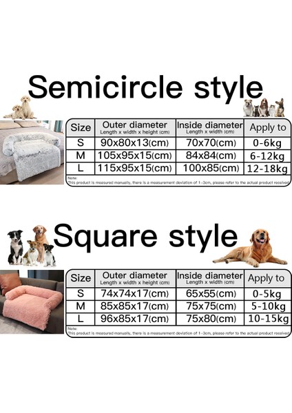 Açık Gri-Zip-Zj L Büyük Pet Kedi Köpek Yatağı Uzun Peluş Sıcak Yatak Bir Kedi Kanepe Mat Lüks Sevimli Kedi Yatak Köpek Yastık Pet Yıkanabilir Battaniye Kanepe Örtüsü (Yurt Dışından)
