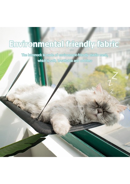 Mavi Kedi Hamak Pencere Kedi Güneşli Koltuk Tek Katmanlı Hamak Kediler Için Vantuz Pencere Eşiği Salonu Çıkarılabilir Rulman 23 kg (Yurt Dışından)