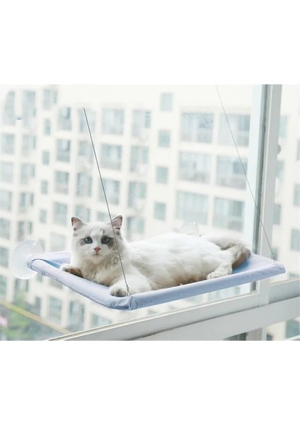 Mavi 55X35 cm Rulman 20 kg Kedi Asılı Yataklar Evcil Hayvan Hamağı Yatak Kedi Güneşli Pencere Koltuk Montajı Kediler Için Kitty Rahat Kedi Pet Yatak Rafı Koltuk Yatakları (Yurt Dışından)
