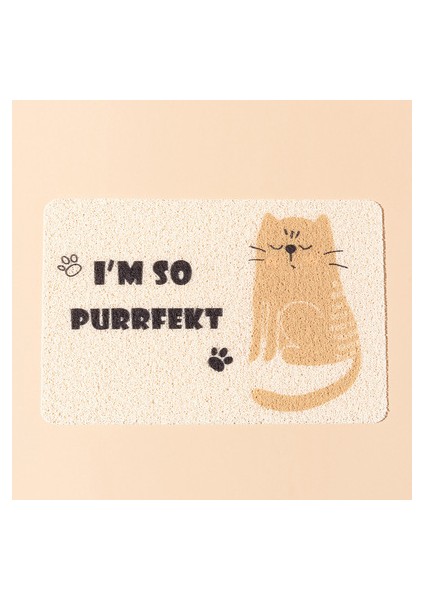 Stil 4 40CMX60CMX0.3CM Kolay Temizlenebilir Kedi Kumu Mat Pet Gıda Pvc Mat Su Geçirmez Kaymaz Pet Besleme Kasesi Mat Tepsisi Kediler Köpekler Için (Yurt Dışından)