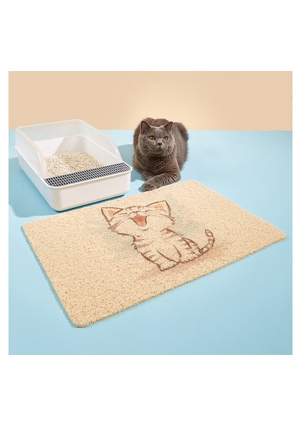Stil 4 40CMX60CMX0.3CM Kolay Temizlenebilir Kedi Kumu Mat Pet Gıda Pvc Mat Su Geçirmez Kaymaz Pet Besleme Kasesi Mat Tepsisi Kediler Köpekler Için (Yurt Dışından) fiyatları