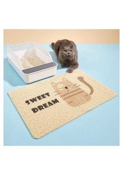 Stil 4 40CMX60CMX0.3CM Kolay Temizlenebilir Kedi Kumu Mat Pet Gıda Pvc Mat Su Geçirmez Kaymaz Pet Besleme Kasesi Mat Tepsisi Kediler Köpekler Için (Yurt Dışından) modelleri