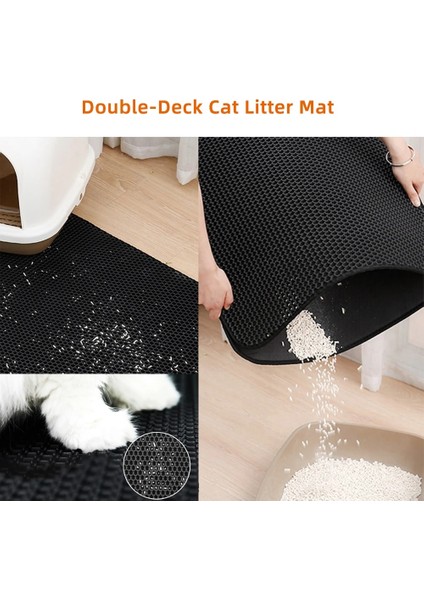 Pet Çöp Torbası 30X30CM Katlama Çift Katmanlı Pet Kedi Çöp Kutusu Mat Su Geçirmez Filtreler Pedleri Kaymaz Yatak Evini Temiz Tutun Yakalama Yavru Kedi Sandbox Cama Para (Yurt Dışından)