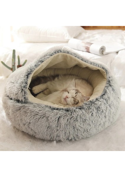 Pembe Uzun Peluş 40X40 cm Kış Süper Sıcak Kedi Yatakları Kalın Peluş Kedi Evi Kapalı Uzun/kısa Tip Yuvarlak Pet Yuva Cama Gato Kum Köpekler Için Yumuşak Mat (Yurt Dışından)