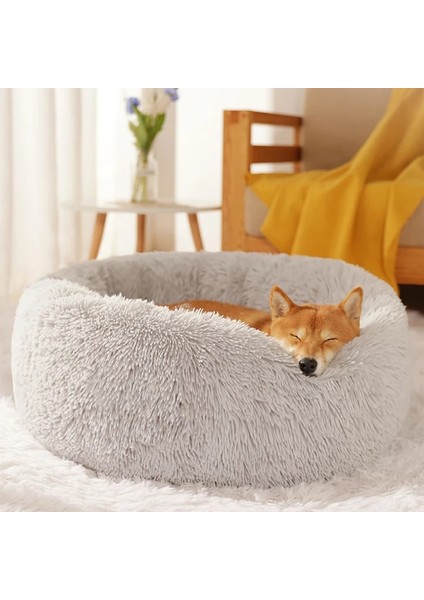 Beyaz 100 cm Süper Yumuşak Kedi Yatağı Uzun Peluş Pet Köpek Yatağı Kedi Yatağı Kedi Mat Hayvanlar Uyku Malzemeleri Kış Sıcak Uyku Net Köpekler Malzemeleri (Yurt Dışından)