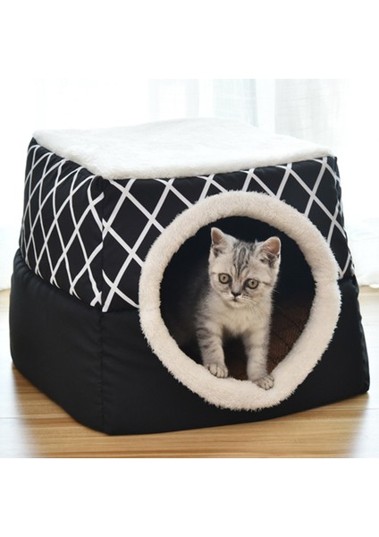 Kahve Leopar Xl 38X38X34 cm Kedi Yatak Evi Kış Sıcak Pet Kedi Derin Uyku Yuva Köpek Küçük Orta Köpekler Için Kediler Çadır Rahat Mağara Kapsül Pet Mat Malzemeleri (Yurt Dışından)