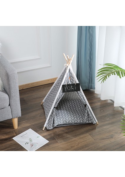 Stil 5 60X50X48 cm Pet Çadır Ev Kedi Yatak Kalın Yastıklı Taşınabilir Teepee ve Köpek Yavrusu Gezisi Için 9 Renk Mevcuttur Açık Kapalı (Yurt Dışından) fırsatları