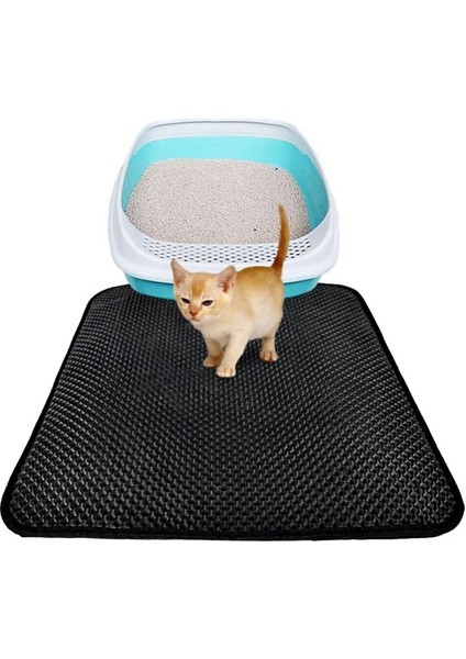 Gri 30X30 cm Pet Kedi Kumu Mat Çift Katmanlı Pet Kedi Kumu Trapper Paspaslar Su Geçirmez Alt Katman ile Kaymaz Evcil Hayvan Kumu Kediler Yatak Pedleri (Yurt Dışından) modelleri