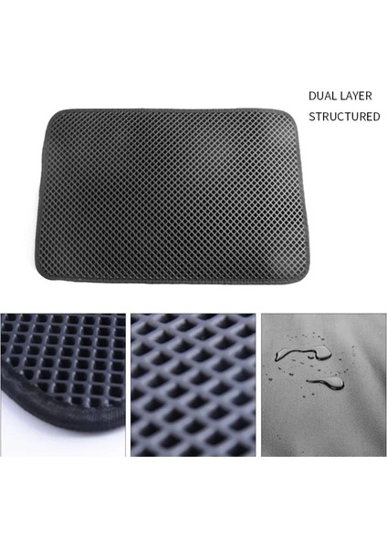 Gri 30X30 cm Pet Kedi Kumu Mat Çift Katmanlı Pet Kedi Kumu Trapper Paspaslar Su Geçirmez Alt Katman ile Kaymaz Evcil Hayvan Kumu Kediler Yatak Pedleri (Yurt Dışından) indirimleri
