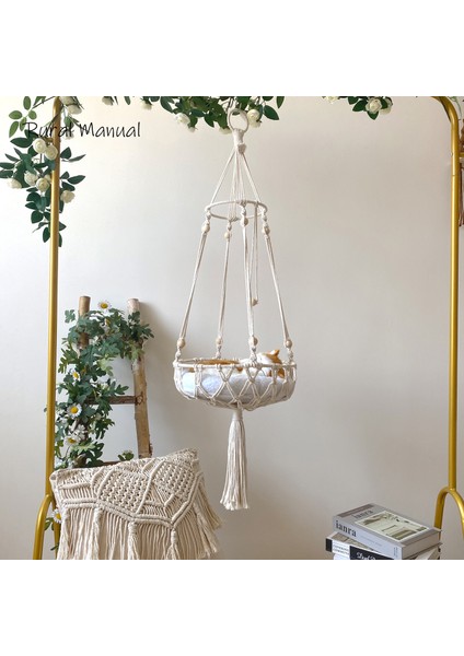Bej 30X100CM Ins Pet Büyük Kedi Köpek Hamak Asılı Salıncak Yatak El Yapımı Sepet Mat Ev Salıncak Net Çanta Pet House Köpek Aksesuarları (Yurt Dışından) fiyatları