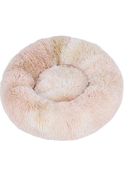 Batik Bej 60 cm Tatlı Kedi Yatağı Sıcak Evcil Hayvan Sepeti Rahat Yavru Şezlong Yastık Kedi Evi Çadır Çok Yumuşak Küçük Köpek Mat Yuva Donut Yuvarlak Kediler Için Yataklar (Yurt Dışından)