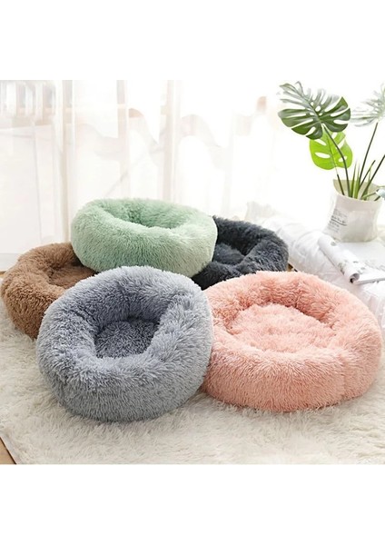 Batik Bej 60 cm Tatlı Kedi Yatağı Sıcak Evcil Hayvan Sepeti Rahat Yavru Şezlong Yastık Kedi Evi Çadır Çok Yumuşak Küçük Köpek Mat Yuva Donut Yuvarlak Kediler Için Yataklar (Yurt Dışından) fiyatları