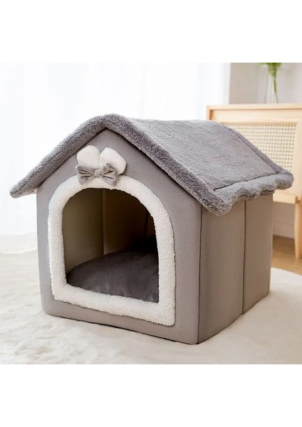 Gri Tavşan S 39X32X34 cm Çıkarılabilir Kedi Yatağı Sıcak Pet Kedi Evi Mağara Kış Derin Uyku Yavru Chihuahua Köpek Mat Kapalı Kulübesi Çadır Yuva Yastık Kediler Paspaslar (Yurt Dışından)