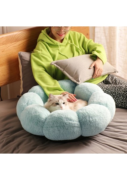 Yeşil L 65 cm Süper Yumuşak Kedi Yatak Yıkanabilir Çiçek Yastık Kendinden Isınma Uyku Yastık Mat Kedi Dört Mevsim Evrensel Pet Yatak Mascotas (Yurt Dışından) modelleri