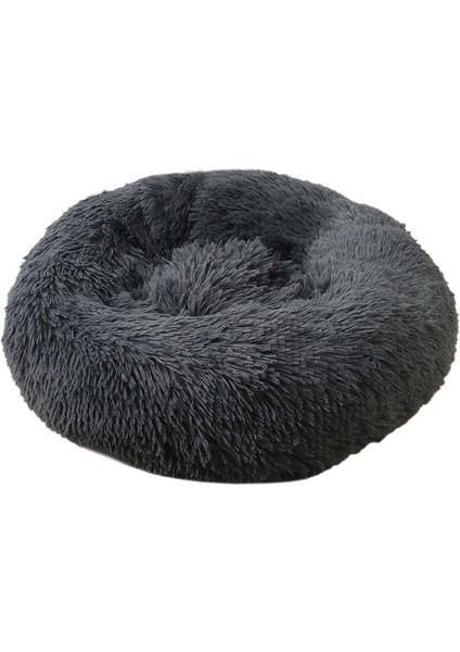 Gri 60 cm Yumuşak Pet Kedi Yatak Küçük Kediler Köpekler Için Yuvarlak Ev Rahat Sıcak Peluş Mat Kanepe Uyku Battaniyesi Köpek Yastık Kedi Aksesuarları (Yurt Dışından) modelleri