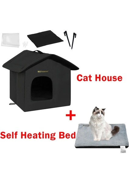 Siyah 33X33X35 cm Kedi Yatak Yatak Odası Sıcak Mağara Su Geçirmez Açık Köpek Kulübesi Çıkarılabilir Yastıklar Yumuşak Kapalı Ev Kedi Kanepe Yavru Pet Malzemeleri (Yurt Dışından)