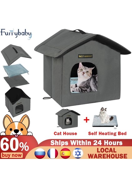 Siyah 33X33X35 cm Kedi Yatak Yatak Odası Sıcak Mağara Su Geçirmez Açık Köpek Kulübesi Çıkarılabilir Yastıklar Yumuşak Kapalı Ev Kedi Kanepe Yavru Pet Malzemeleri (Yurt Dışından) fırsatları