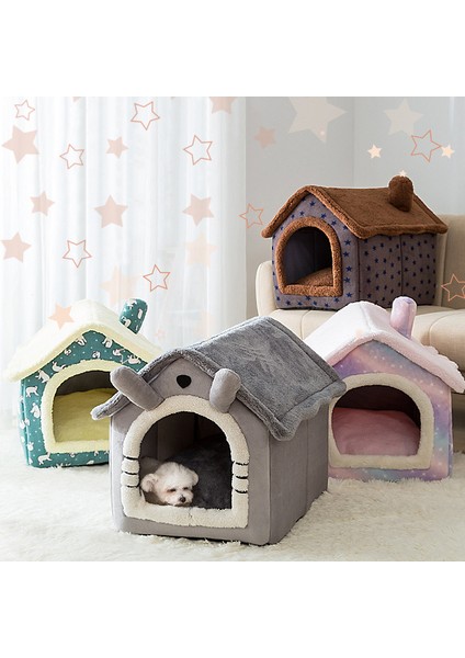 Kahverengi Uzun Peluş L Katlanabilir Kedi Yatağı Pet Köpek Evi Kış Kedi Villa Uyku Kulübesi Çıkarılabilir Sıcak Yuva Kapalı Çadırlar Mağara Kanepe Evcil Hayvan Malzemeleri Cama Gato (Yurt Dışından) fırsatları