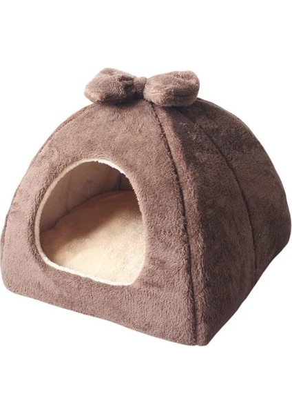 Kahve L 45X45 cm Pet Kedi Evi Çekyat Köpek Kulübesi Kış Sıcak Uyku Yavru Köpek Kedi Malzemeleri Kesim Kediler Paspaslar (Yurt Dışından)
