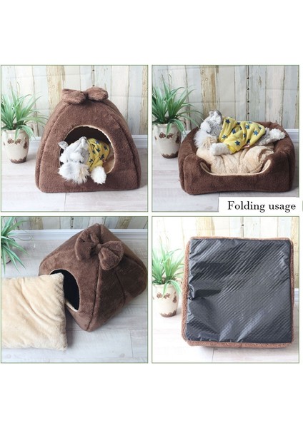 Kahve L 45X45 cm Pet Kedi Evi Çekyat Köpek Kulübesi Kış Sıcak Uyku Yavru Köpek Kedi Malzemeleri Kesim Kediler Paspaslar (Yurt Dışından) modelleri