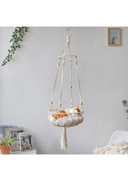30 cm Bohemia El Dokuma Makrome Kedi Hamak Yatak Evcil Hayvan Desteği Iskandinav Pet Yatak Ev Kediler Asılı Uyku Sandalye Koltukları Oyuncak 5 kg Içinde (Yurt Dışından)