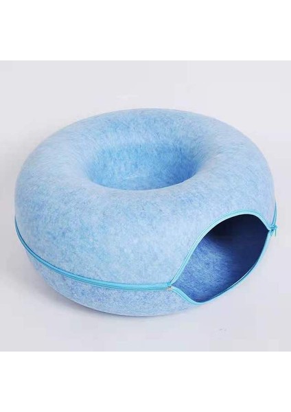Mavi 50X50X20 cm Kediler Ev Sepeti Keçe Pet Kedi Mağara Yatakları Yuva Komik Yuvarlak Yumurta Tipi Yastık Mat ile Yavru Köpek Küçük Köpekler Kedi Aksesuarları (Yurt Dışından)