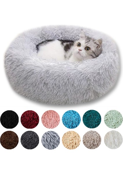 Kırmızı 50 cm Tatlı Kedi Yatak Sıcak Pet Sepeti Rahat Yavru Şezlong Yastık Kedi Evi Çadır Çok Yumuşak Küçük Köpek Mat Yuva Donut Yuvarlak Kediler Için Yataklar (Yurt Dışından)