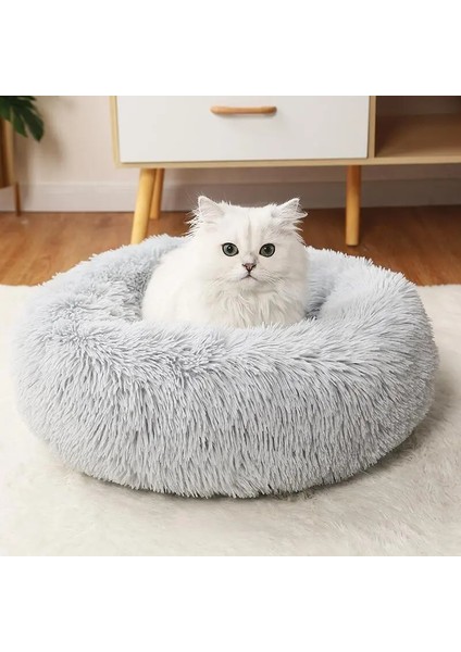 Kırmızı 50 cm Tatlı Kedi Yatak Sıcak Pet Sepeti Rahat Yavru Şezlong Yastık Kedi Evi Çadır Çok Yumuşak Küçük Köpek Mat Yuva Donut Yuvarlak Kediler Için Yataklar (Yurt Dışından)