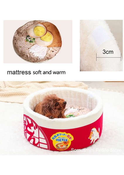 Tip 6 Köri M-50X20CM Komik Erişte Küçük Köpek Yatağı Evi Ramen Kedi Mağarası Kapalı Peluş Köpek Kulübesi Mat Orta Köpekler Için Yıkanabilir Yastık Çıkarılabilir Yatak Kapakları (Yurt Dışından) indirimleri
