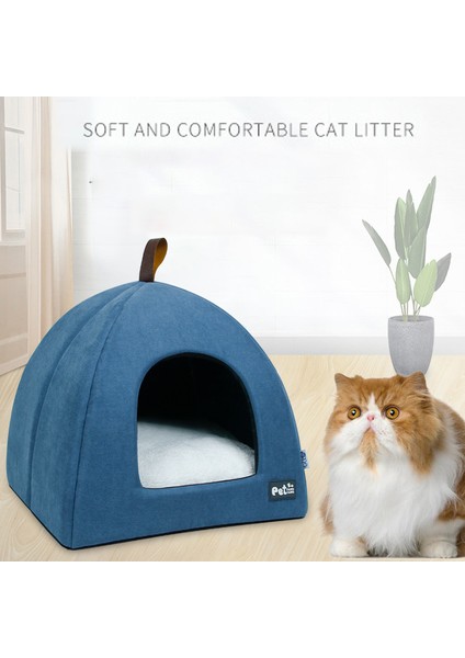 Mavi S Derin Uyku Konfor Kedi Yatak Kış Mini Çadır Uyku Evi Küçük Hayvan Kedi Tavşan Gine Domuz Yuva Rahat Mağara Evcil Hayvan Aksesuarları (Yurt Dışından) modelleri