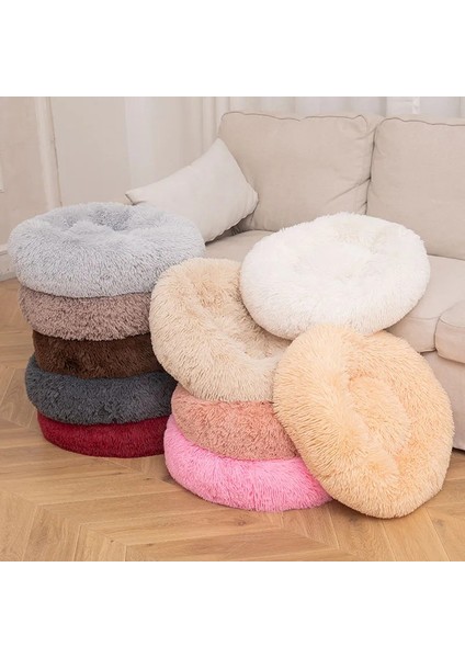 Mavi 60CM Süper Yumuşak Köpek Yatağı Yuvarlak Yıkanabilir Uzun Peluş Kedi Yatağı Kanepe Köpek Chihuahua Köpek Sepeti Evcil Hayvan Yatağı Hondenmand Dropshipping Vıp Bağlantı (Yurt Dışından) fiyatları