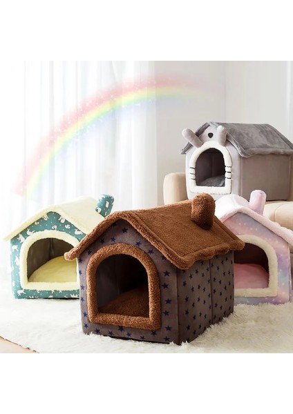 Gray2 S 4 kg Için Kedi Yatağı Uyku Evi Sıcak Mağara Köpek Kulübesi Çıkarılabilir Yastık Pedi Yumuşak Kapalı Kapalı Çadır Kulübe Kanepe Pet Kediler Yavru Kedi Köpek (Yurt Dışından)
