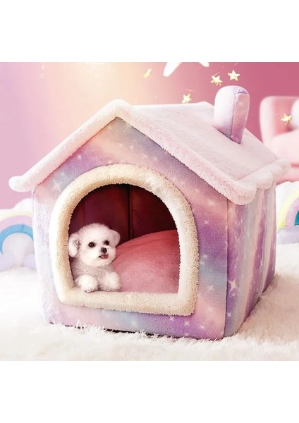 Gray2 S 4 kg Için Kedi Yatağı Uyku Evi Sıcak Mağara Köpek Kulübesi Çıkarılabilir Yastık Pedi Yumuşak Kapalı Kapalı Çadır Kulübe Kanepe Pet Kediler Yavru Kedi Köpek (Yurt Dışından)