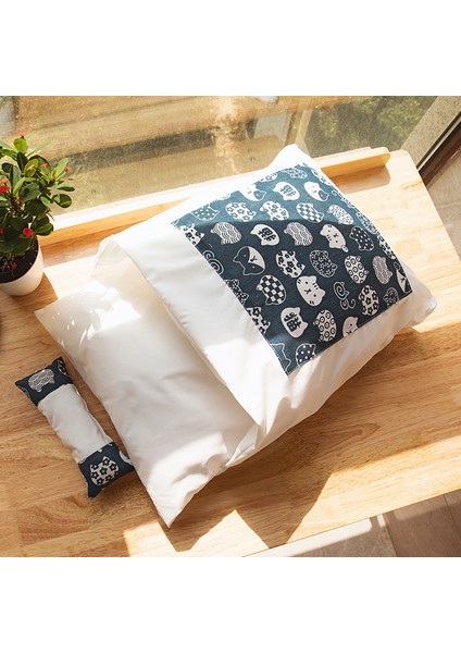 Çiçekler S 45X30CM Kedi Uyku Tulumu Sarılın Mağara Yatağı Köpek Yatakları Kış Kendiliğinden Isınan Pet House Yastık ile Yavru Küçük Yavru Köpekler Için Japon Futon (Yurt Dışından) fırsatları